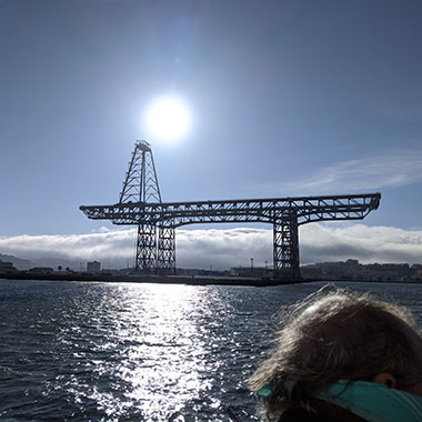 Sun setting over Crane