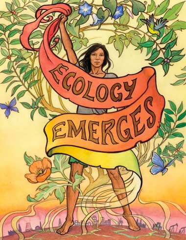 Ecology Emerges poster art by Mona Caron